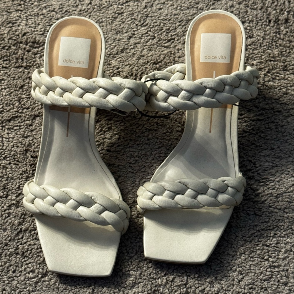 Dolce Vita Women's Braided Cream Heels